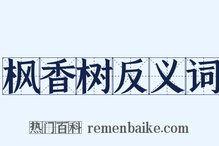 枫香树反义词是什么意思的图片
